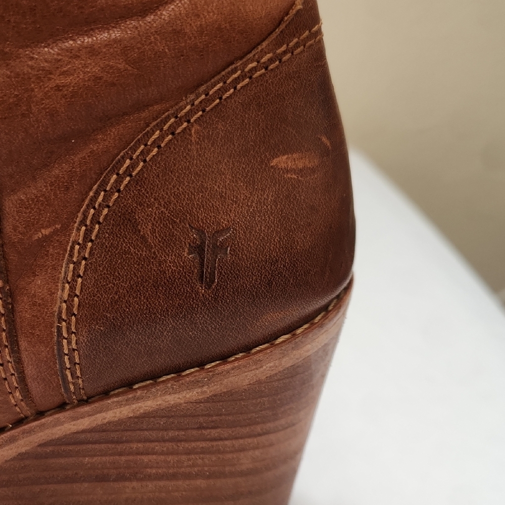 FRYE AND CO. Tan Leather Ankle Boots - Picture 3 of 8
